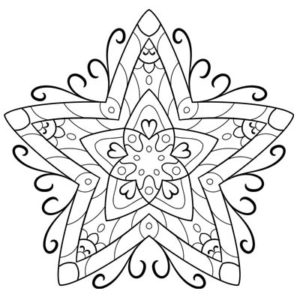 Fancy Star Mandala Coloring Page C0003