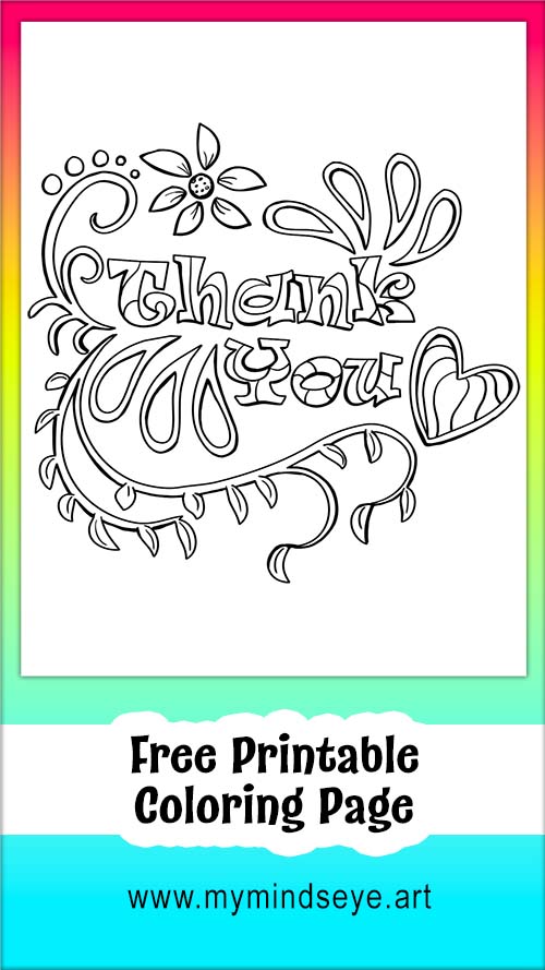 Thank You Coloring Page