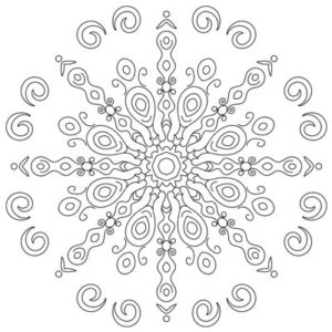 Fancy Snowflake Coloring Page (C0007)