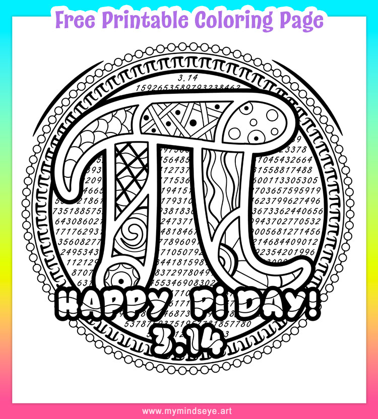 Pi Day Coloring Page