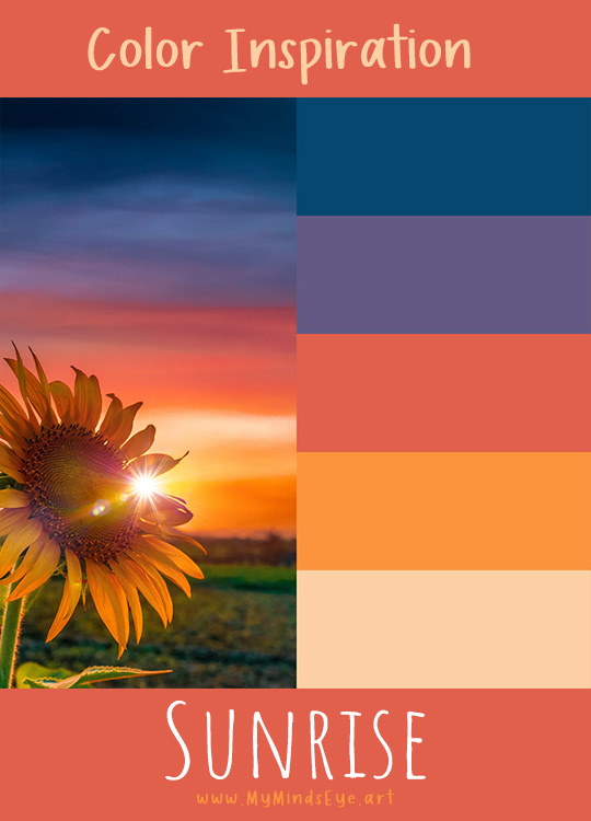 How to Color a Sunrise Background - Printable Coloring Pages by My Mind's  Eye Art