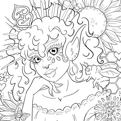 Fairy Queen Coloring Page