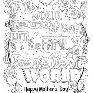 Happy Mother's Day Coloring Page