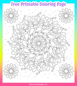 Swirly Mandala Coloring Page (C0039)