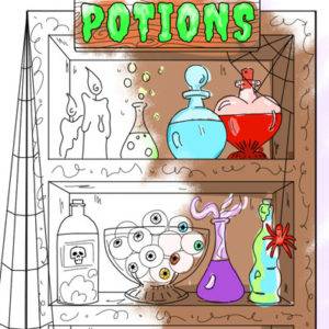 Potions coloring page link
