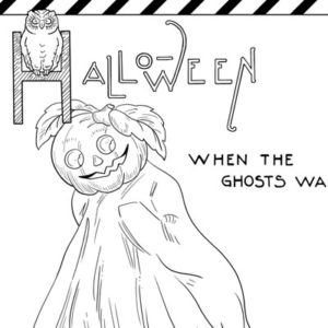 Vintage Halloween Card coloring page