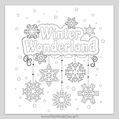 Winter Wonderland to Color: Coloring Book for Adults and Kids to Share: A  Winter and Holiday Book for Kids