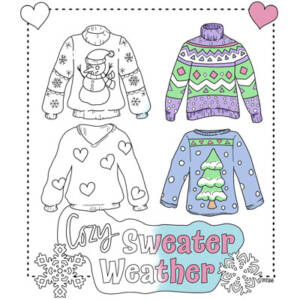 Sweater Weather coloring page