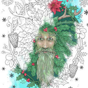 Winter solstice coloring page