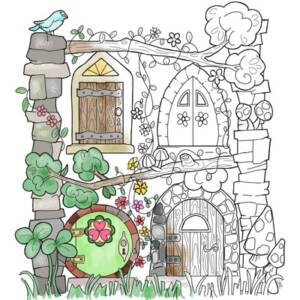 Fairy Doors Coloring Page (C0060)
