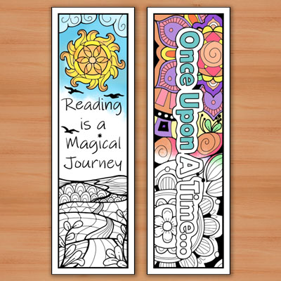 Printable Coloring Bookmarks