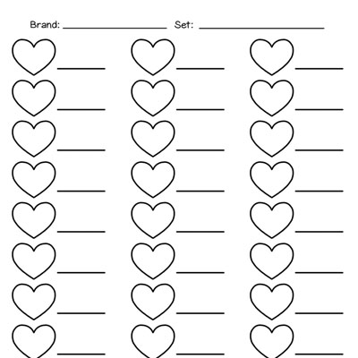 Hearts Color Swatch Sheet (C0074)