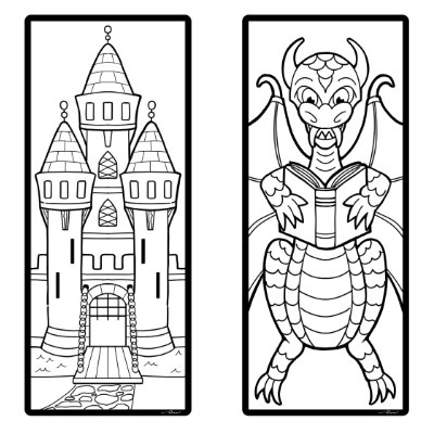 Castle and Dragon Bookmarks