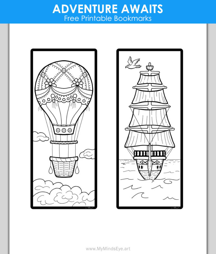 DIY Hot Air Balloon and Sailing Ship Bookmarks