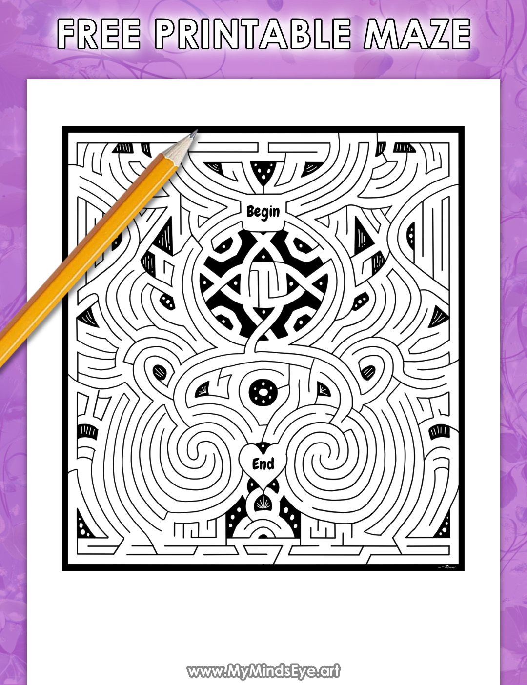 Sample image of a maze activity sheet
